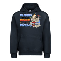 Navy reading because murder is wrong Urban Hoodie - MaliasSmallBusiness