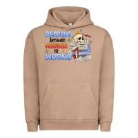 Pigment Burro reading because murder is wrong Urban Hoodie - MaliasSmallBusiness