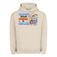 Pigment French Oak reading because murder is wrong Urban Hoodie - MaliasSmallBusiness