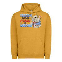 Pigment Peanut Butter reading because murder is wrong Urban Hoodie - MaliasSmallBusiness
