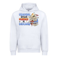 White reading because murder is wrong Urban Hoodie - MaliasSmallBusiness