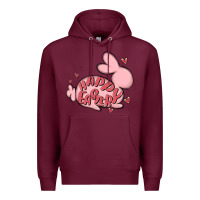 Burgundy happy easter Premium Hoodie - MaliasSmallBusiness