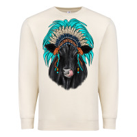 Sandshell black angus indian headdress Premium Sweatshirt - JahusDesignShop