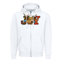 White christmas joy cow Zipper Hoodie - RanaPortraitStore