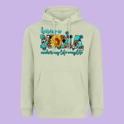 Being A Nana Makes My Life Complete Heavyweight Hoodie Designed By Adodesignshop