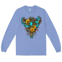 Colony Blue gemstone cross Long Sleeve Tee - Zillion Design Studio