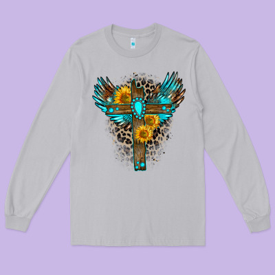 Gemstone Cross Long Sleeve Tee Designed By Zillion Design Studio