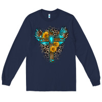Navy gemstone cross Long Sleeve Tee - Zillion Design Studio