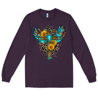 Plum gemstone cross Long Sleeve Tee - Zillion Design Studio