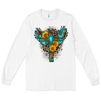 White gemstone cross Long Sleeve Tee - Zillion Design Studio