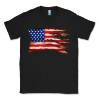 Black tattered american flag Classic Tee - Zillion Design Studio