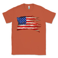 Copper tattered american flag Classic Tee - Zillion Design Studio