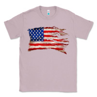 Lilac tattered american flag Classic Tee - Zillion Design Studio