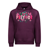 Mauve Wine i am a previvor Urban Hoodie - NancyCooperArtShop