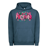 Pigment Midnight Navy i am a previvor Urban Hoodie - NancyCooperArtShop