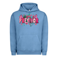 Pigment Pebble Blue i am a previvor Urban Hoodie - NancyCooperArtShop