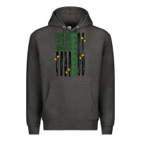 Charcoal Heather shamrock usa flag Premium Hoodie - MaliasSmallBusiness
