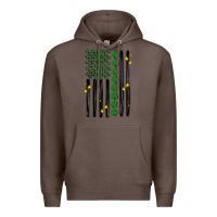 Coffee shamrock usa flag Premium Hoodie - MaliasSmallBusiness