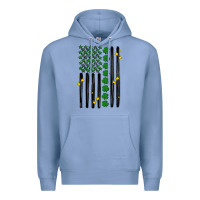 Colony Blue shamrock usa flag Premium Hoodie - MaliasSmallBusiness