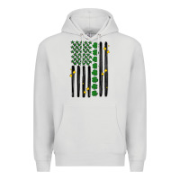 Dove Grey shamrock usa flag Premium Hoodie - MaliasSmallBusiness