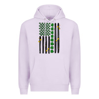 Lilac shamrock usa flag Premium Hoodie - MaliasSmallBusiness