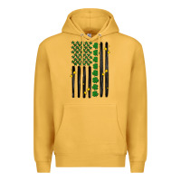 Mustard shamrock usa flag Premium Hoodie - MaliasSmallBusiness