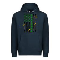 Navy shamrock usa flag Premium Hoodie - MaliasSmallBusiness