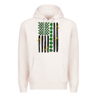 Pale Pink shamrock usa flag Premium Hoodie - MaliasSmallBusiness