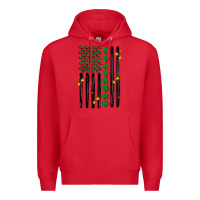 Red shamrock usa flag Premium Hoodie - MaliasSmallBusiness