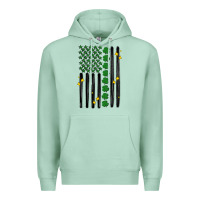 Seafoam shamrock usa flag Premium Hoodie - MaliasSmallBusiness