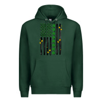 Sports Green shamrock usa flag Premium Hoodie - MaliasSmallBusiness