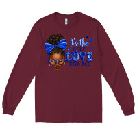 Burgundy sorority colors it's the self love for me afro wom Long Sleeve Tee - texasbilliewilder