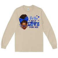 Mushroom sorority colors it's the self love for me afro wom Long Sleeve Tee - texasbilliewilder