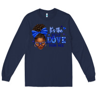 Navy sorority colors it's the self love for me afro wom Long Sleeve Tee - texasbilliewilder