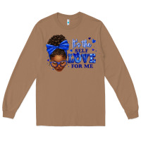 Toasted Coconut sorority colors it's the self love for me afro wom Long Sleeve Tee - texasbilliewilder