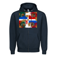 Navy Mexican and Dominican Republic Zipper Hoodie - texasbilliewilder