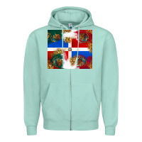 Seafoam Mexican and Dominican Republic Zipper Hoodie - texasbilliewilder