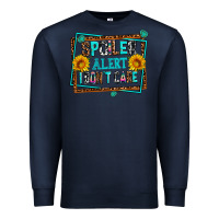 Navy spoiler alert i dont care Premium Sweatshirt - AdoDesignShop