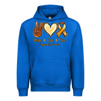 Cobalt Peace love cure Appendix Cancer Urban Hoodie - NancyCooperArtShop