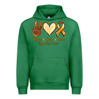 Emerald Peace love cure Appendix Cancer Urban Hoodie - NancyCooperArtShop