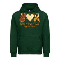 Forest Green Peace love cure Appendix Cancer Urban Hoodie - NancyCooperArtShop