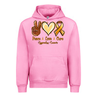 Fuchsia Pink Peace love cure Appendix Cancer Urban Hoodie - NancyCooperArtShop