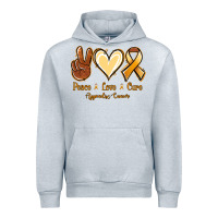 Heather Grey Peace love cure Appendix Cancer Urban Hoodie - NancyCooperArtShop