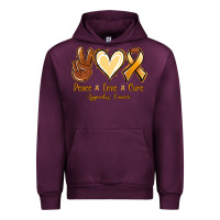 Mauve Wine Peace love cure Appendix Cancer Urban Hoodie - NancyCooperArtShop