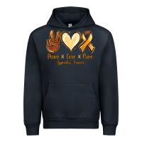 Navy Peace love cure Appendix Cancer Urban Hoodie - NancyCooperArtShop