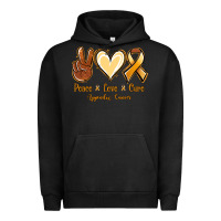 Pigment Black Peace love cure Appendix Cancer Urban Hoodie - NancyCooperArtShop