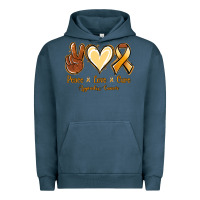 Pigment Midnight Navy Peace love cure Appendix Cancer Urban Hoodie - NancyCooperArtShop