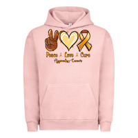 Pigment Salmon Peace love cure Appendix Cancer Urban Hoodie - NancyCooperArtShop