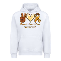 White Peace love cure Appendix Cancer Urban Hoodie - NancyCooperArtShop