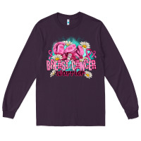 Plum breast cancer warrior Long Sleeve Tee - AdoDesignShop